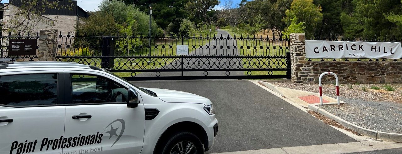 Carrick Hill Gates Electrostatic painting s Paint Electro